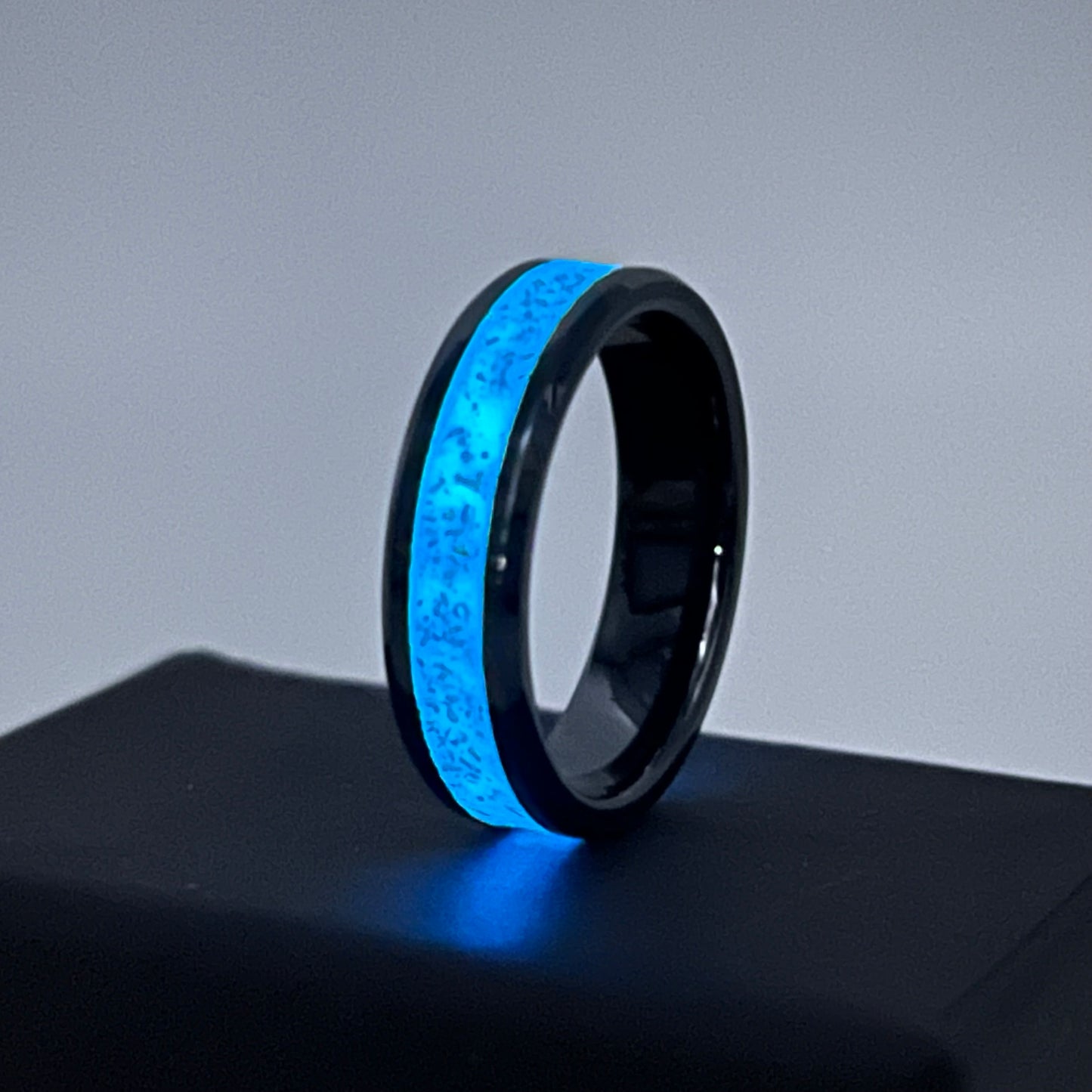 Bague "Poussière d'Étoile" - Céramique Noire