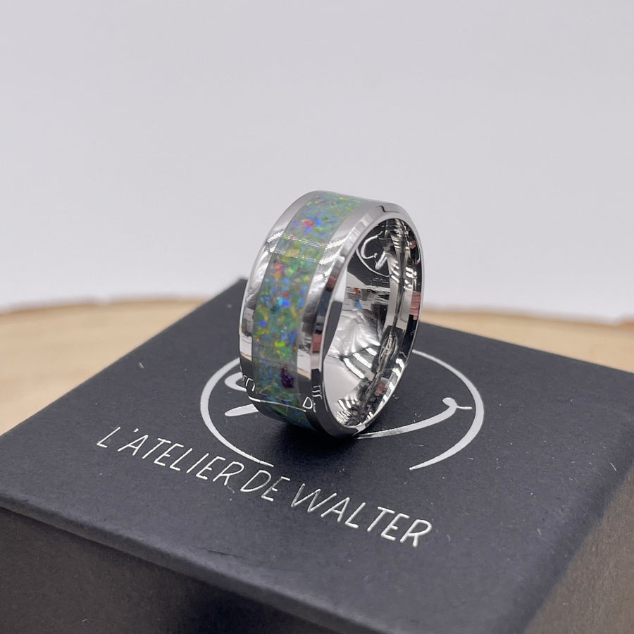 Bague Personnalisée en Opale - Tungstène
