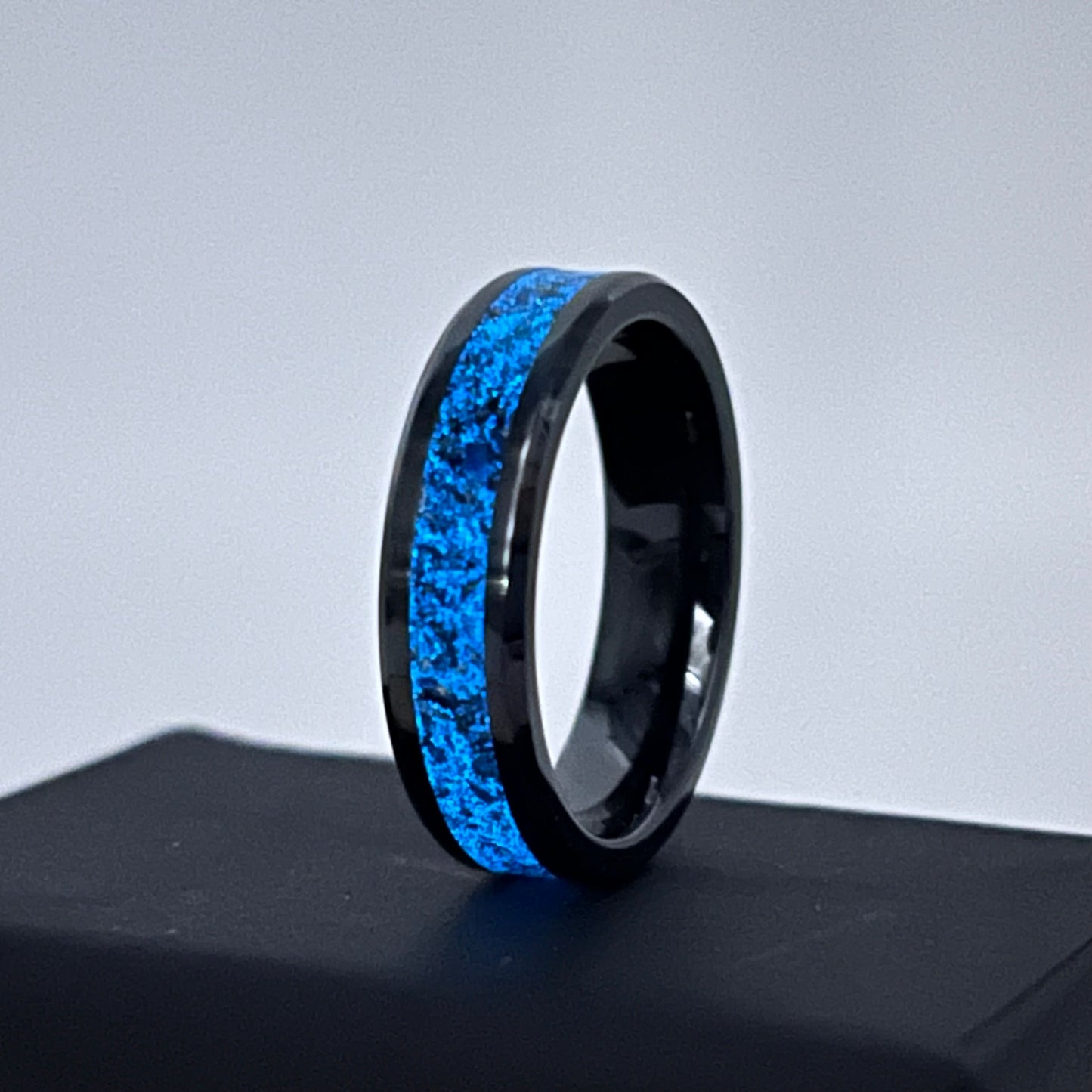 Bague "Cosmos" - Céramique Noire