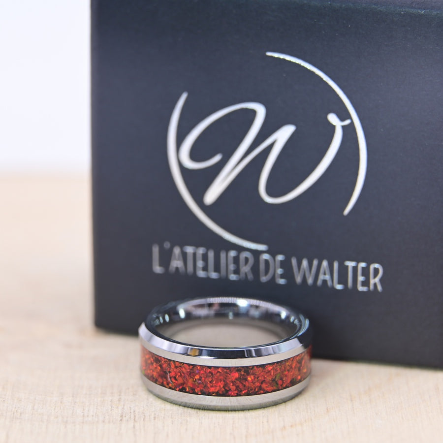 Bague "L'Écarlate" - Tungstène