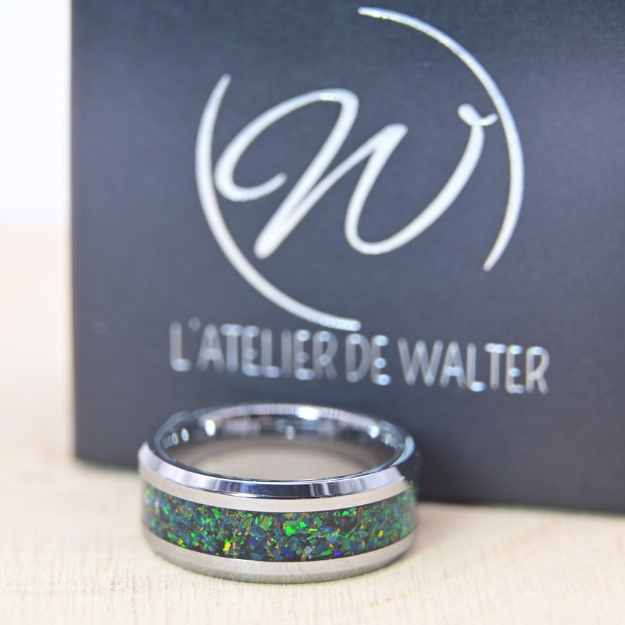 Bague "Éclat Verdoyant" - Tungstène