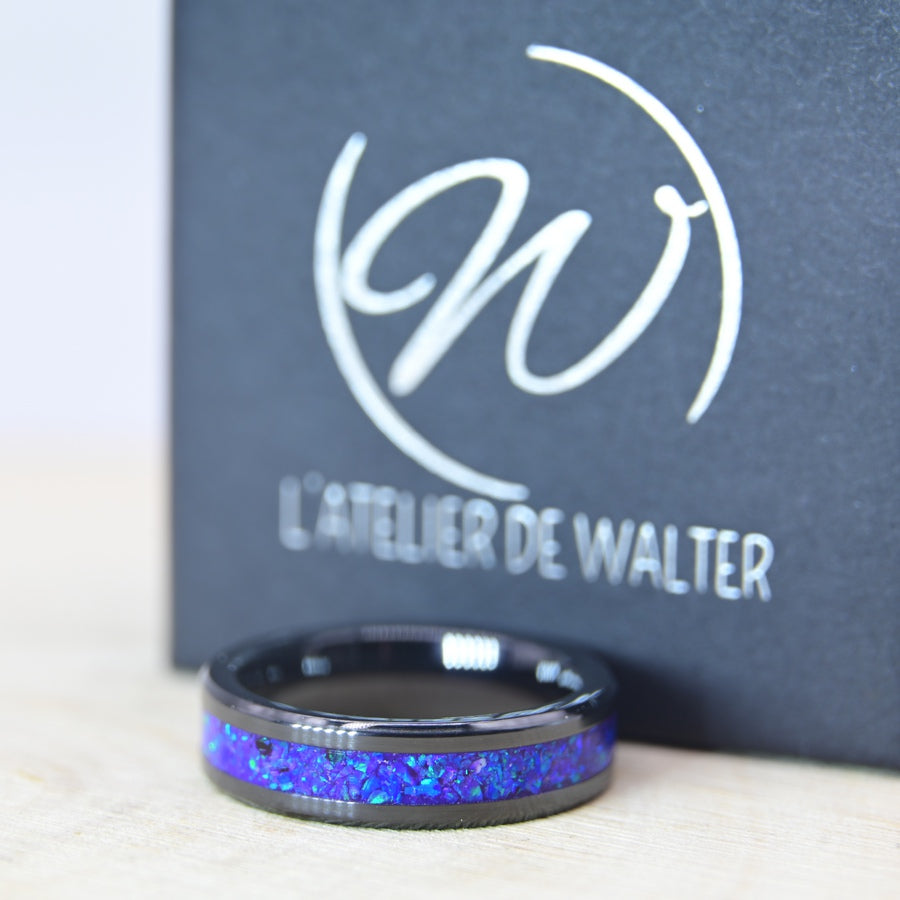 Bague "La Sirène" - Céramique Noire