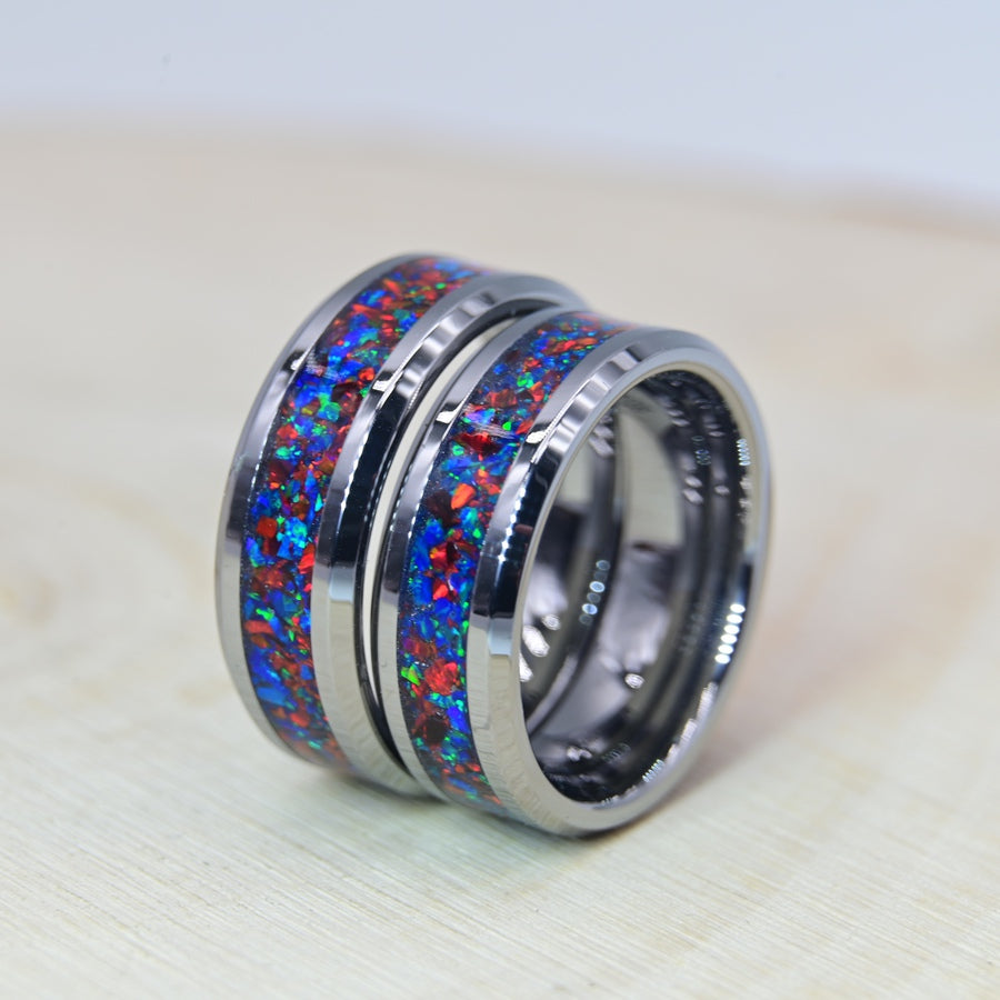 Bague Personnalisée en Opale - Tungstène