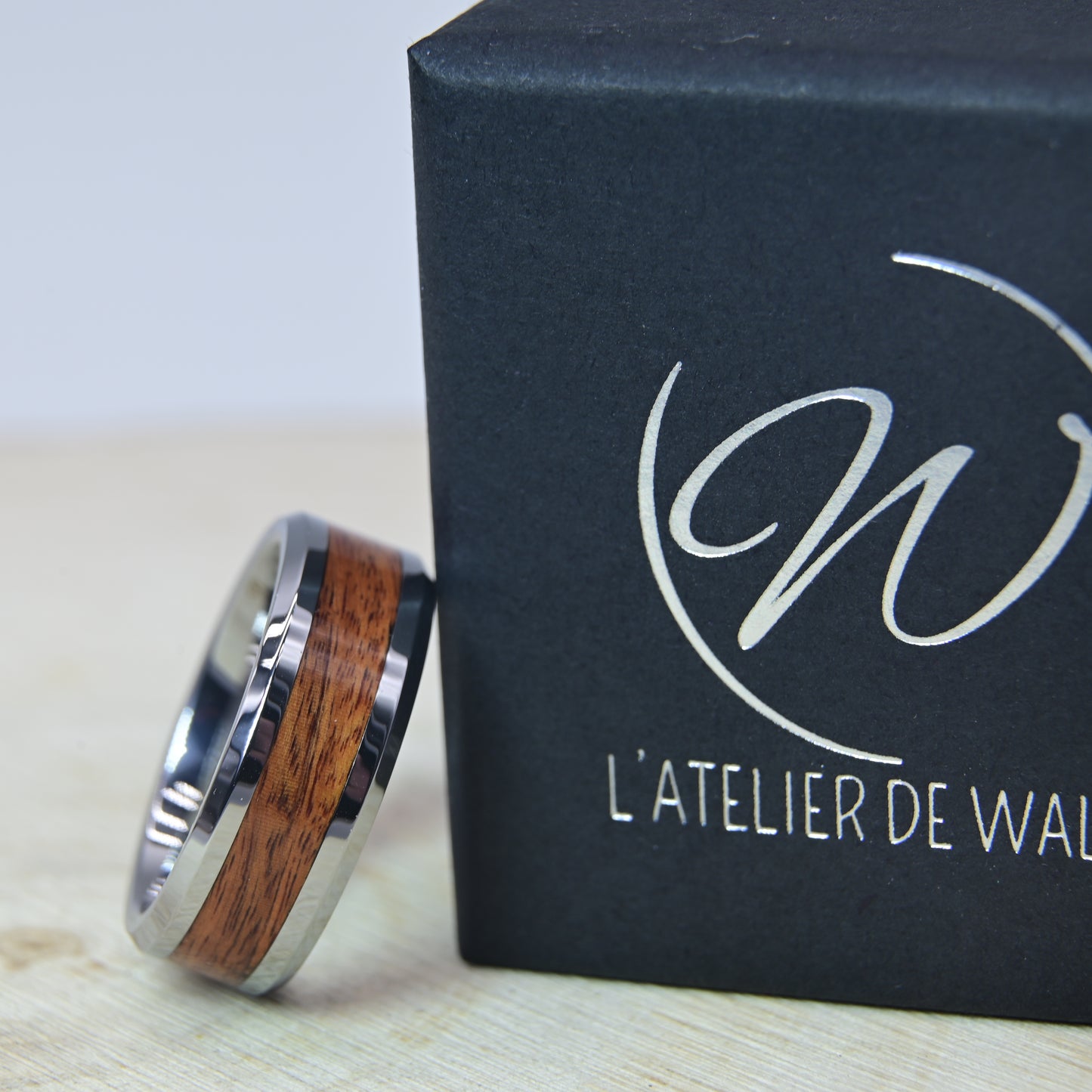Bague avec Bois de Palissandre - Tungstène
