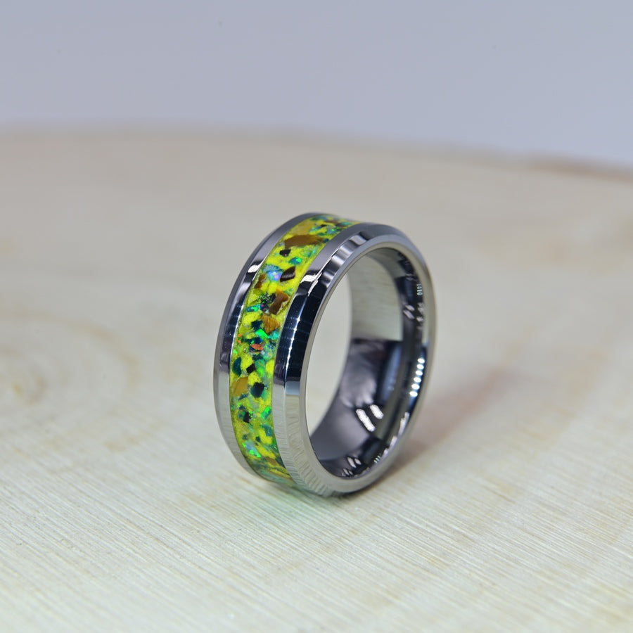 Bague Personnalisée en Opale - Tungstène