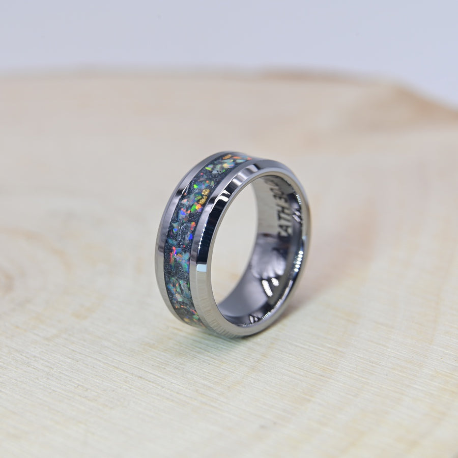 Bague Personnalisée en Opale - Tungstène