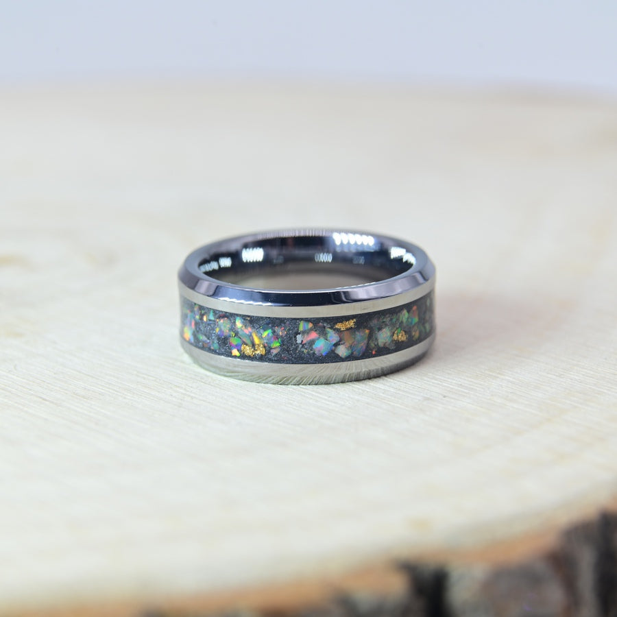 Bague Personnalisée en Opale - Tungstène