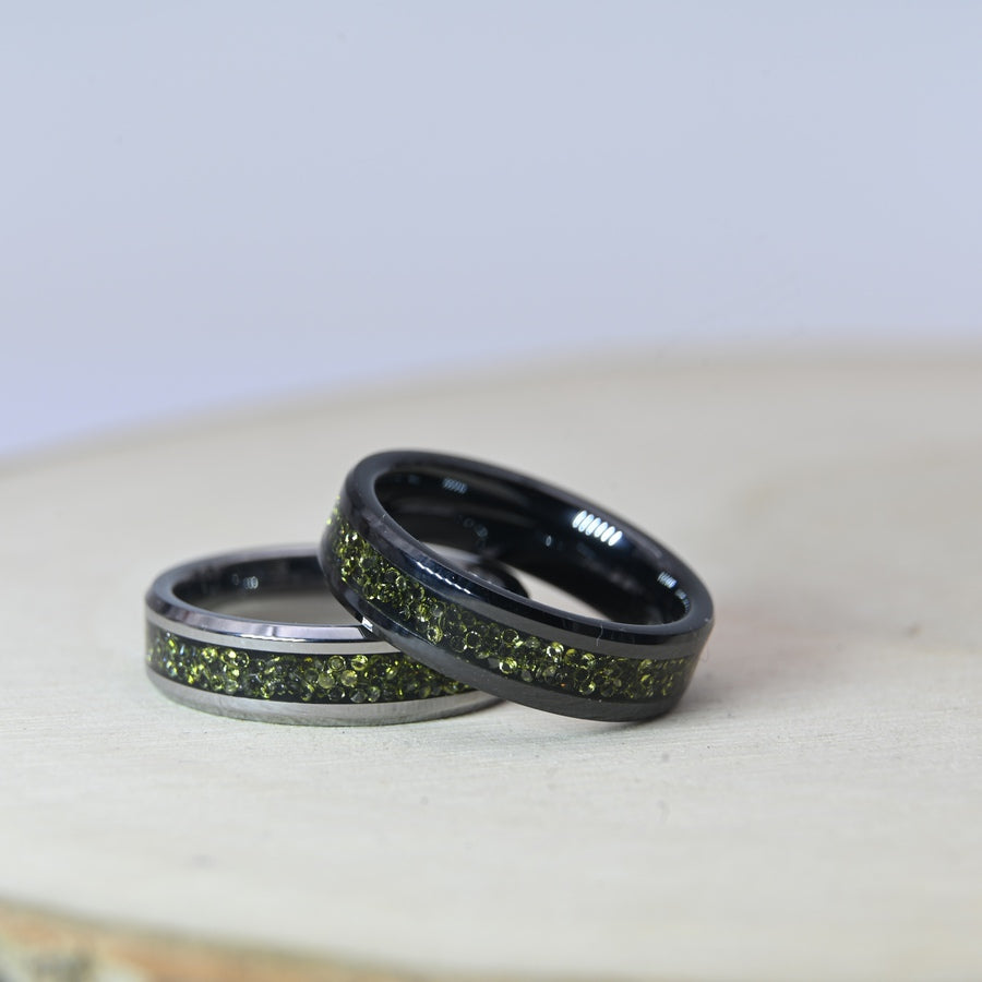 Bague Zircon Péridot - Tungstène