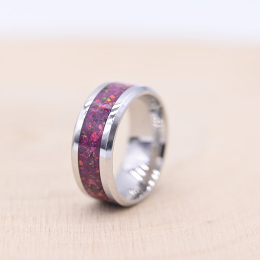 Bague "L'Éclat Pourpre" - Tungstène