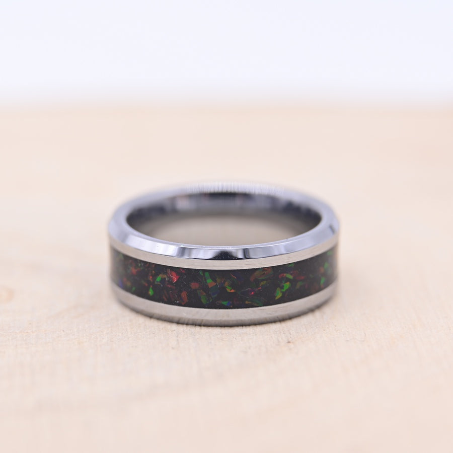 Bague "Opale Flamboyante" - Tungstène