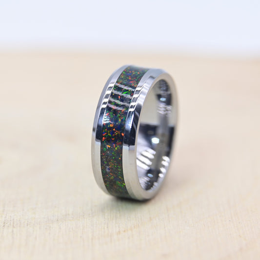 Bague "Feux d'Artifice" - Tungstène