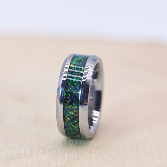 Bague "Éclat Verdoyant" - Tungstène