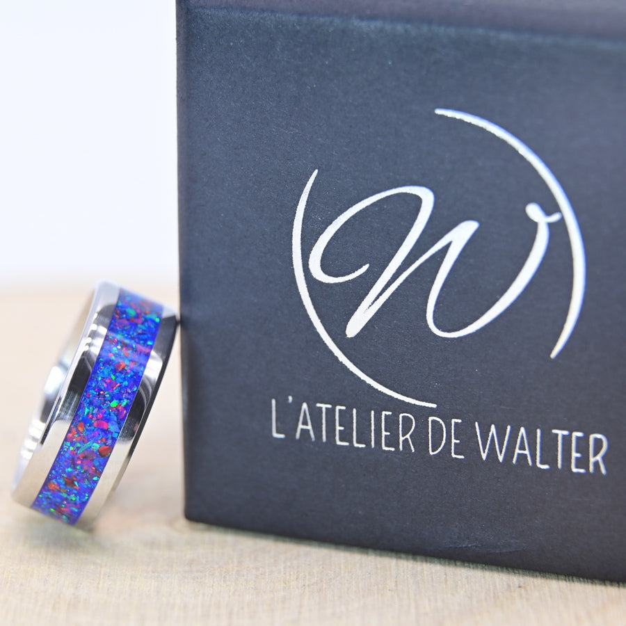 Bague "Océan Stellaire" - Tungstène