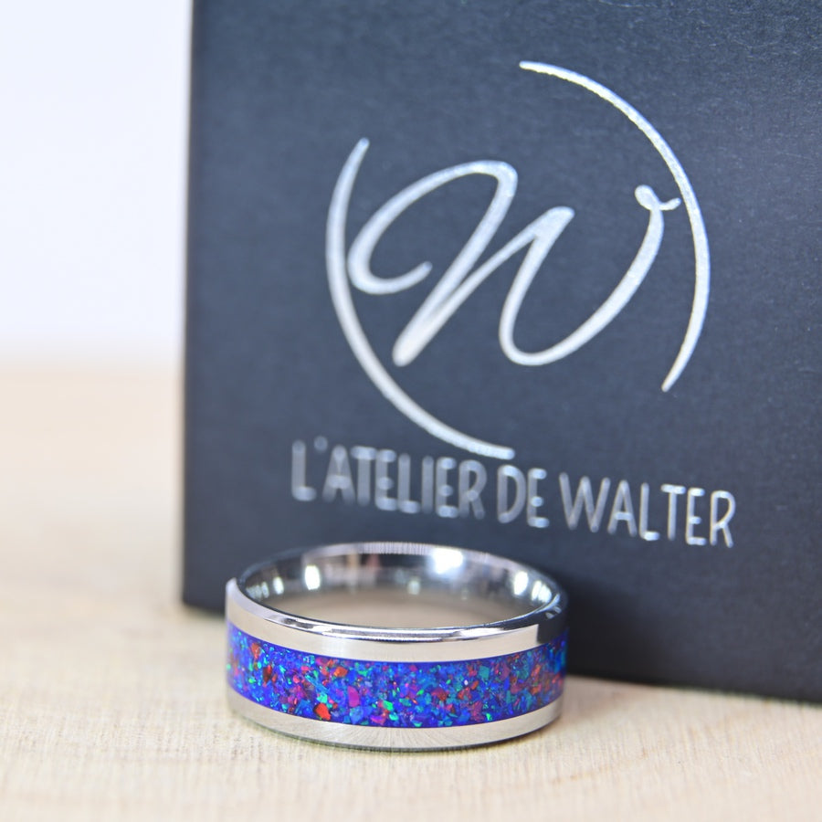 Bague "Océan Stellaire" - Tungstène
