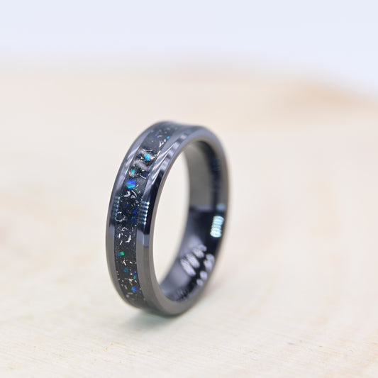 Bague "Cosmos" - Céramique Noire