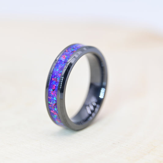 Bague "Nebula" - Céramique Noire