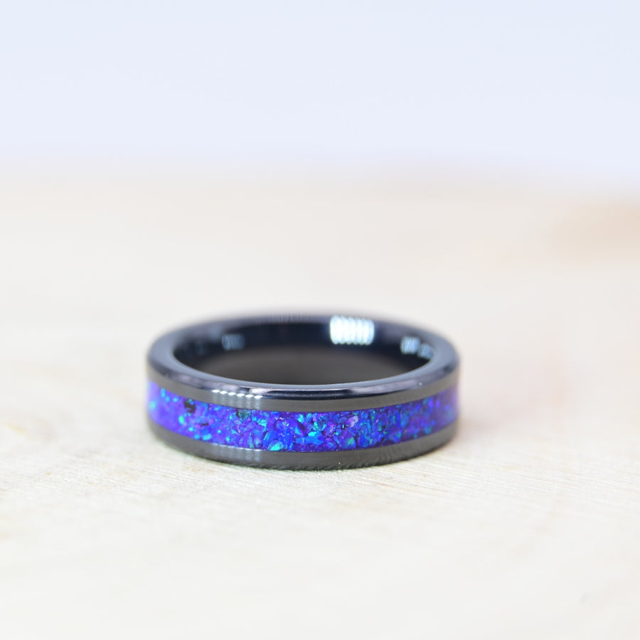 Bague "La Sirène" - Céramique Noire
