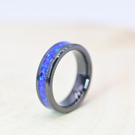 Bague "La Sirène" - Céramique Noire