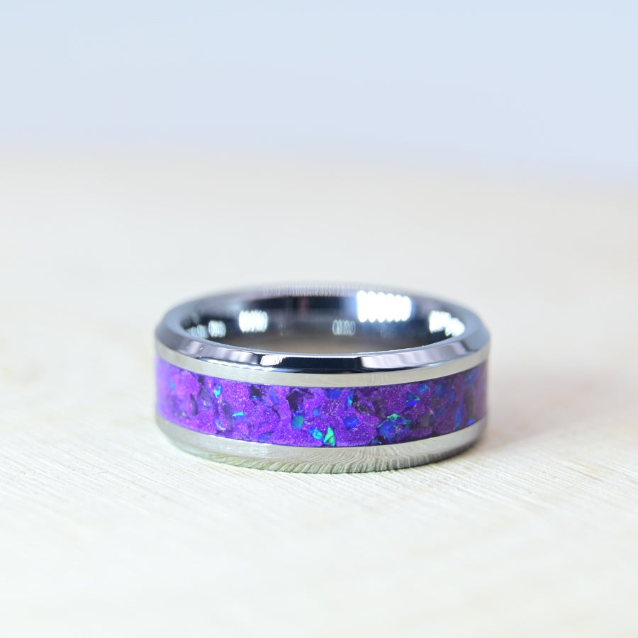 Bague "Améthyste Étincelante" - Tungstène