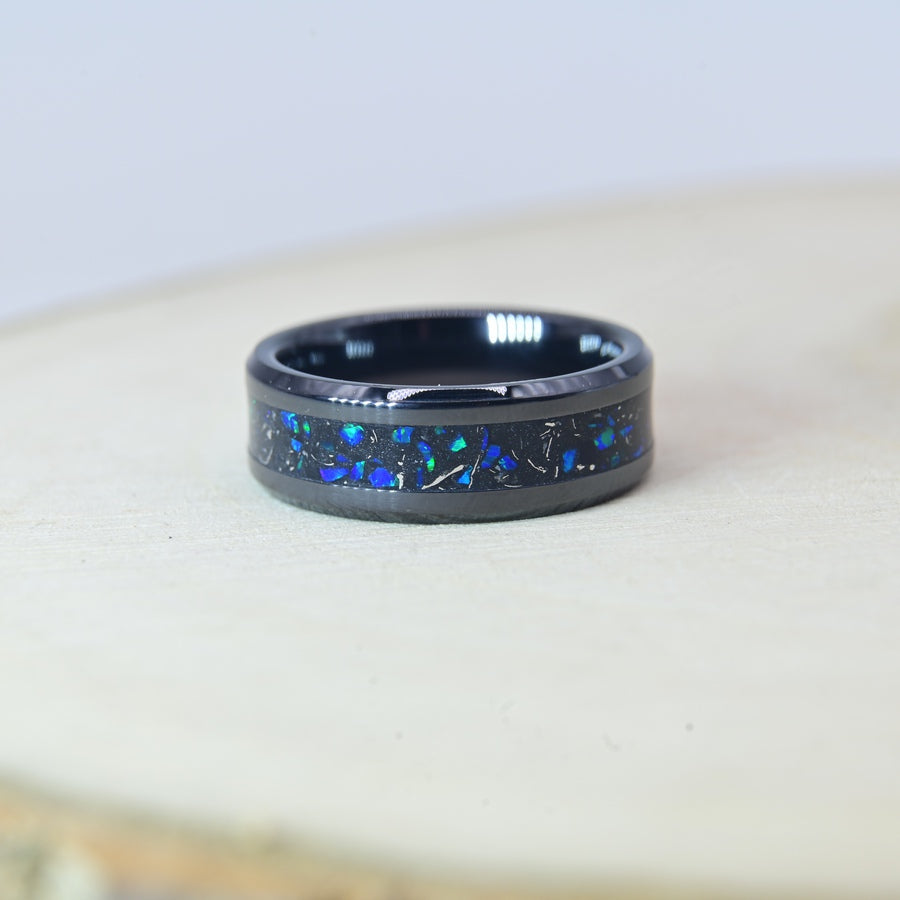 Bague "Cosmos" - Céramique Noire