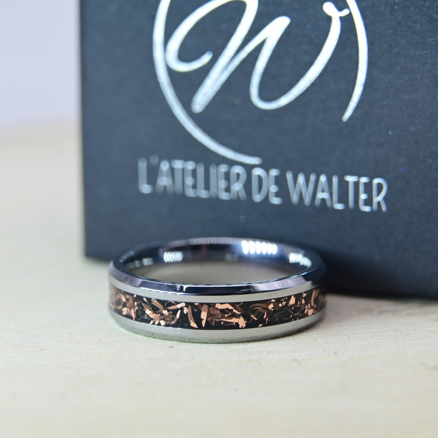 Bague "L'Énigme Cuivrée" - Tungstène
