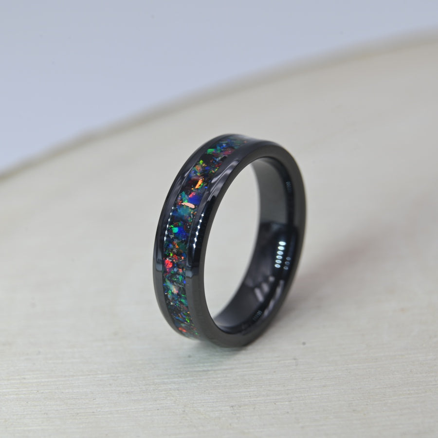 Bague "Mystère" - Céramique Noire