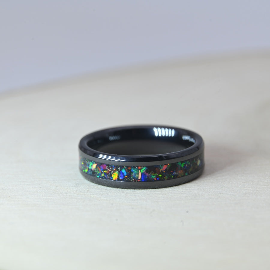 Bague "Mystère" - Céramique Noire