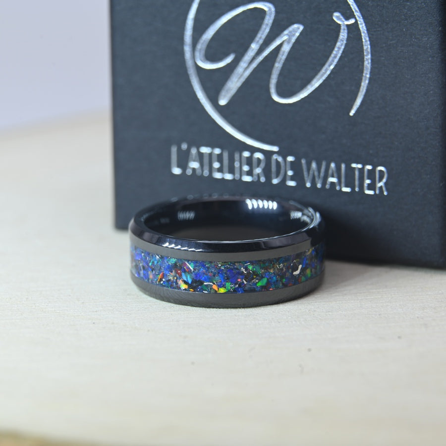 Bague "Mystère" - Céramique Noire