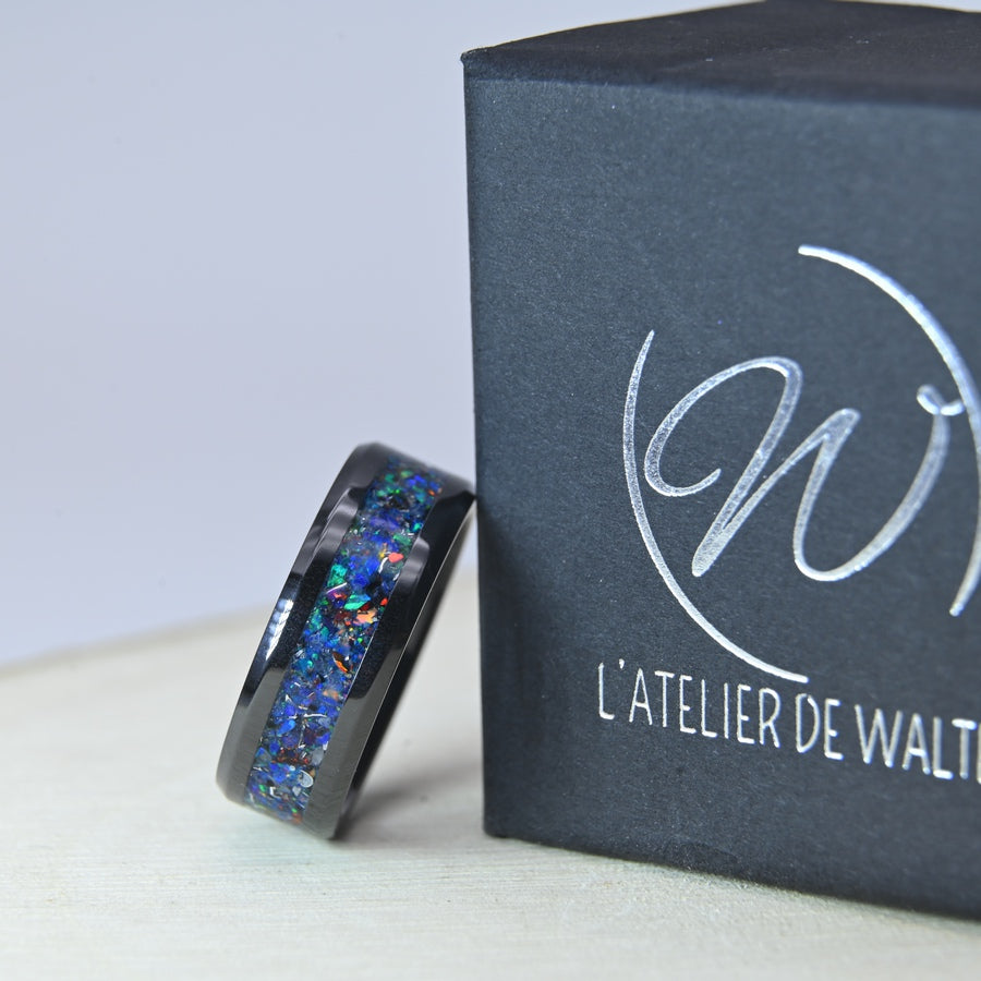 Bague "Mystère" - Céramique Noire