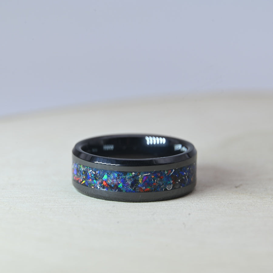 Bague "Mystère" - Céramique Noire