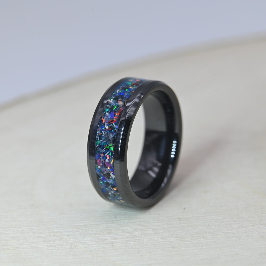 Bague "Mystère" - Céramique Noire