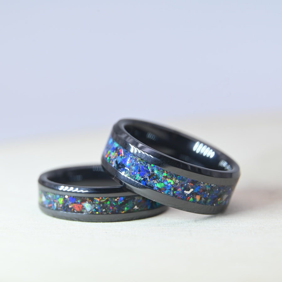 Bague "Mystère" - Céramique Noire