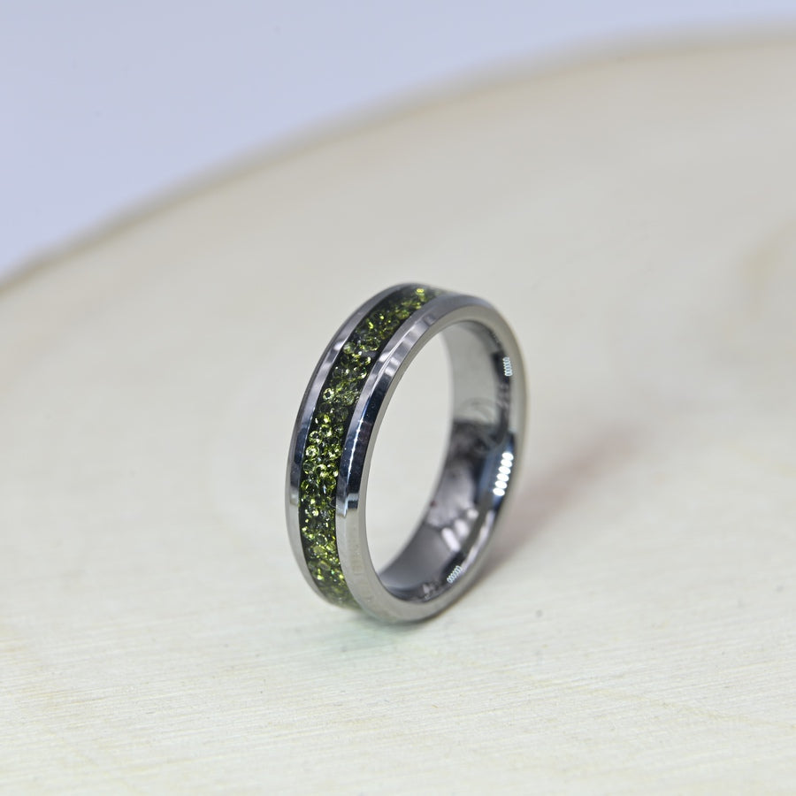 Bague Zircon Péridot - Tungstène
