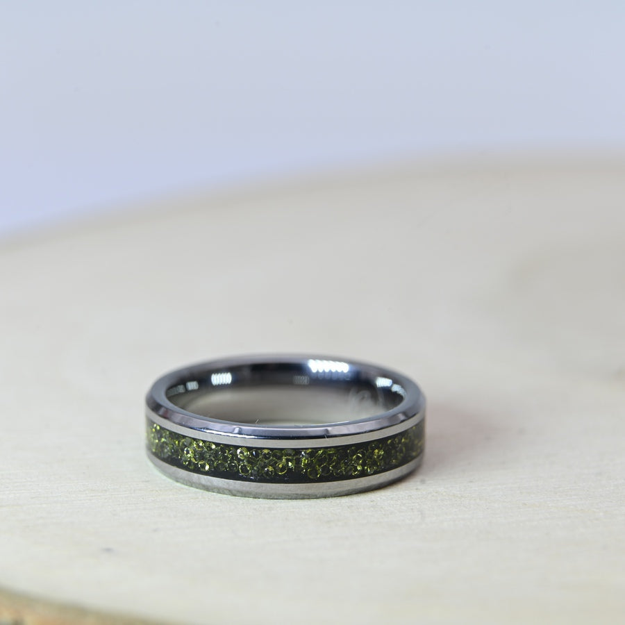 Bague Zircon Péridot - Tungstène