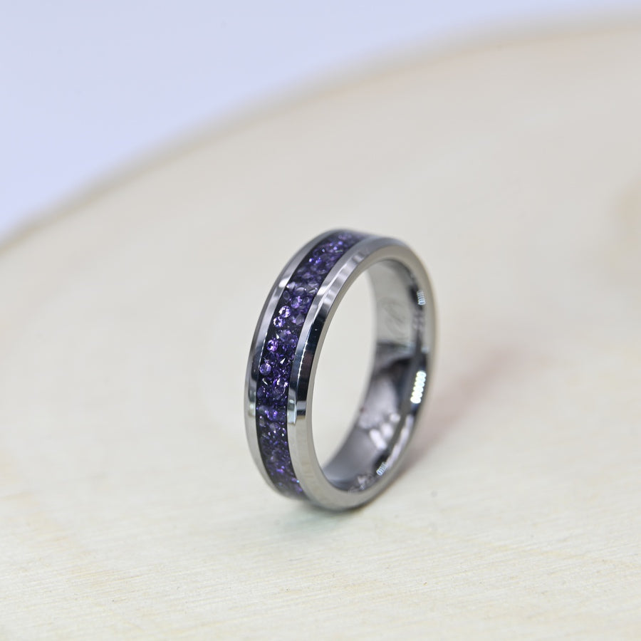 Bague Zircon Améthyste - Tungstène