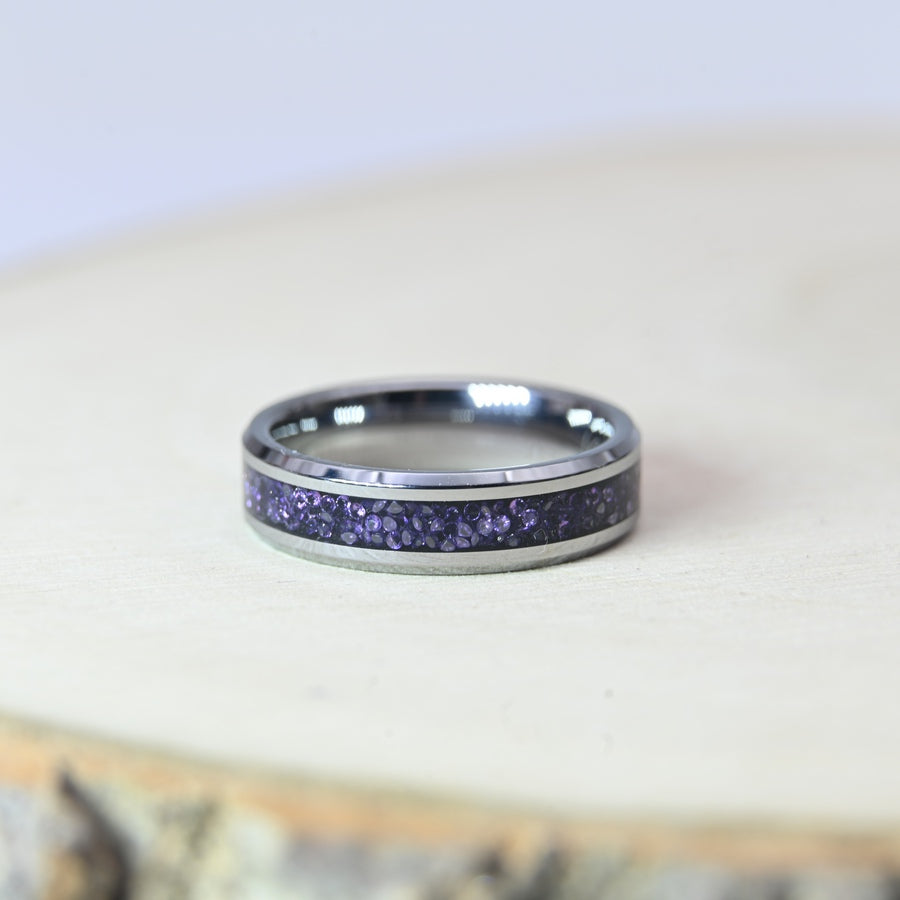Bague Zircon Améthyste - Tungstène
