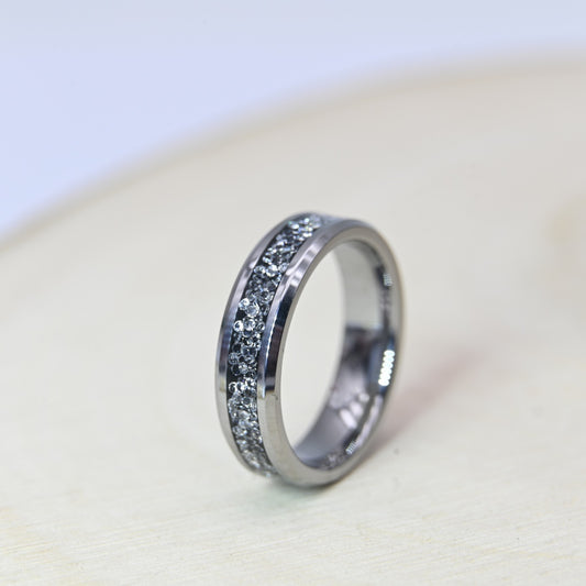 Bague Zircon Blanc - Tungstène